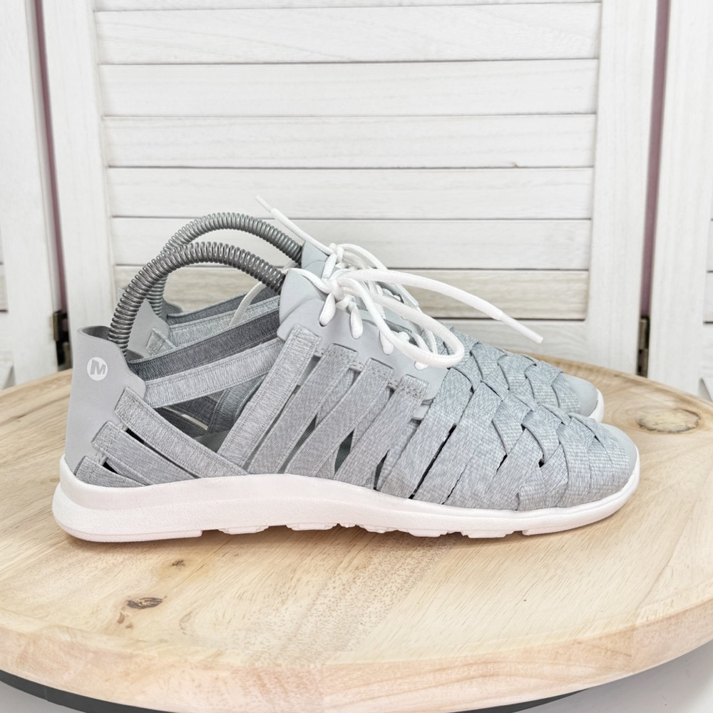 Merrell Atlantis Flora Kye Weave Lace Up Sneakers Grey Women's 7.5